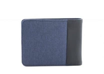 retro del portafoglio nava twin con 8 tasche per carte di credito rfid colore blu