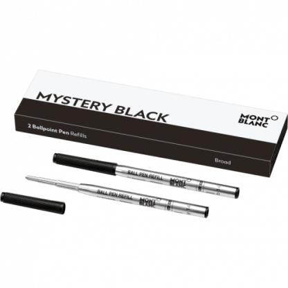 confezione da 2 refill per penna a sfera Montblanc tratto broad colore mystery black