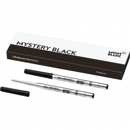 confezione da 2 refill per penna a sfera Montblanc tratto medium colore mystery black