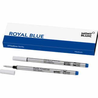 confezione da 2 refill per penna roller e fineliner Montblanc tratto medium colore royal blue