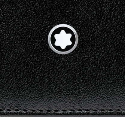 emblema Montblanc su porta carte di credito in pelle linea Meisterstück