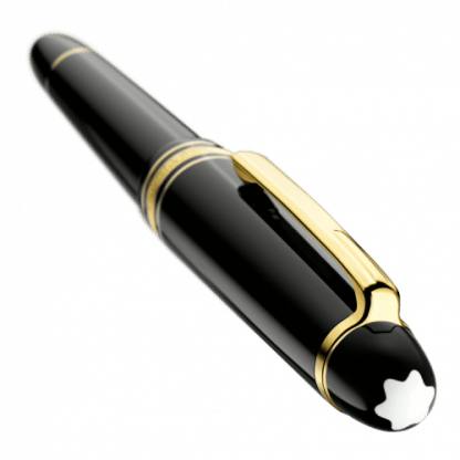 penna roller Montblanc Meisterstück classique in pregiata resina nera finiture oro