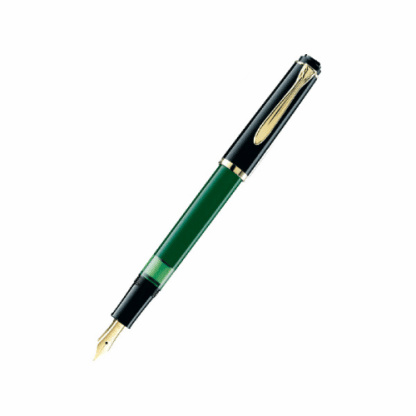 stilografica pelikan M251 verde nera con finiture dorate