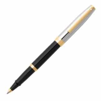 penna roller sheaffer sagaris colore nero cromo con finiture oro