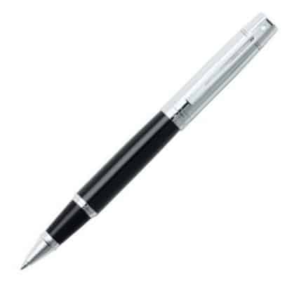 penna roller sheaffer 300 colore nero con cappuccio cromato