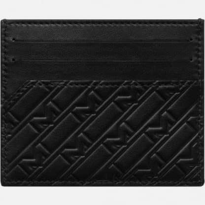 Montblanc M Gram porta carte di credito in pelle di colore nero retro