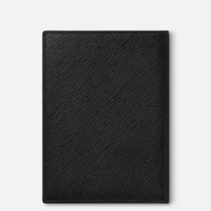 Montblanc Porta passaporto Sartorial in pelle Saffiano di colore nero, retro