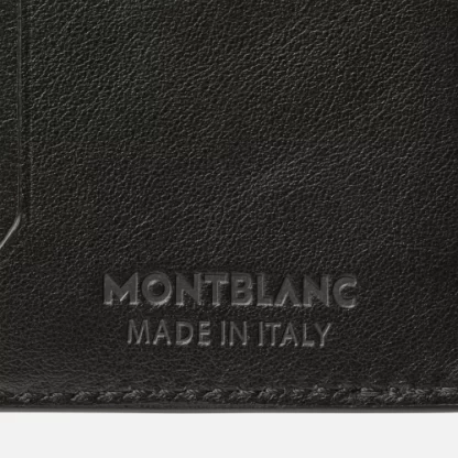 Montblanc Meisterstuck 4810 Porta card in pelle stampata con motivo a corteccia d’albero, dotato di 4 tasche per carte di credito ed 1 per biglietti da visita, marchiatura interna del made in italy.