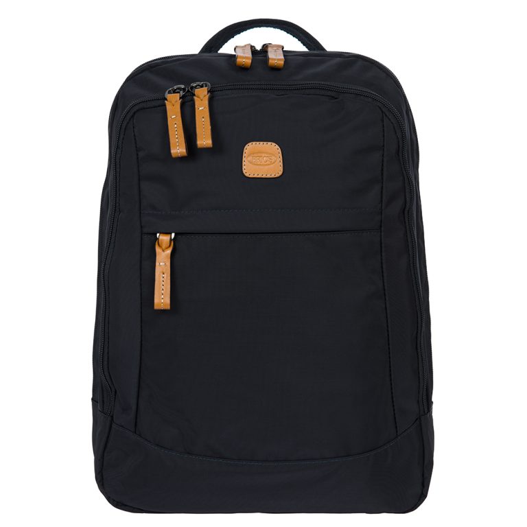 Bric's Zaino city X-Travel in tessuto nylon Nero con dettagli in pelle