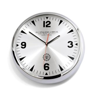Spalding orologio Classic da parete colore argento.