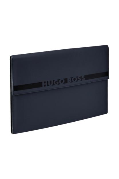 Hugo Boss Cloud Folder A4 matte blue, in diagonale