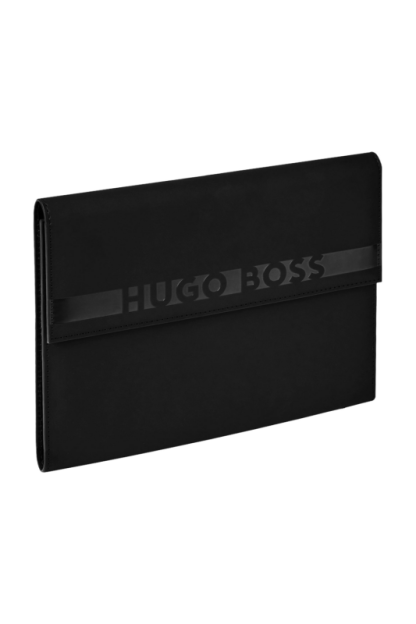 Hugo Boss Cloud Folder A5 nero opaco, in diagonale