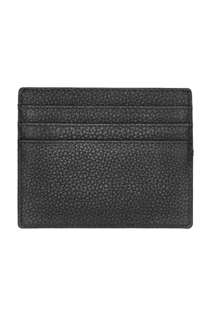Hugo Boss Porta card Classic Grained in pelle nero, visto del retro.