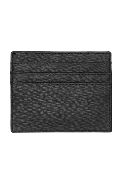 Hugo Boss Porta card Iconic in pelle nera, retro.