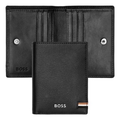 Hugo Boss Iconic porta card nero con bottone