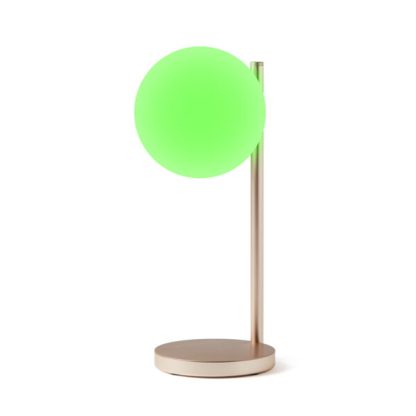 Lexon Bubble Lamp è una lampada da scrivania a luce bianca fredda o calda + 7 colori di illuminazione e caricabatterie wireless integrato. Accesa in verde