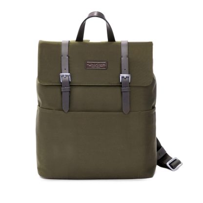 Spalding Zaino Preston Square in Tessuto e Pelle con porta PC da 15,6" colore Verde