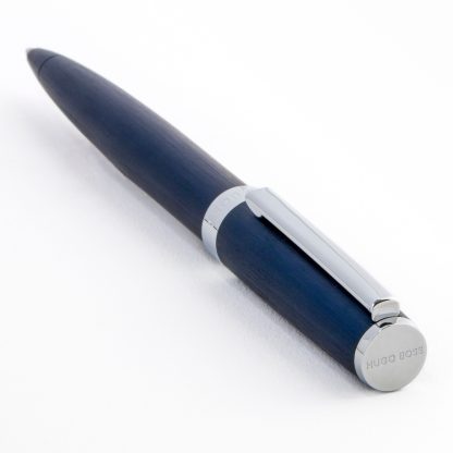 Hugo Boss Gear Brushed Blu Navy penna a sfera dal retro