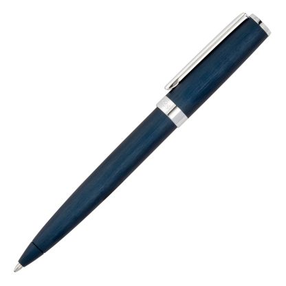 Hugo Boss Gear Brushed Blu Navy penna a sfera in diagonale