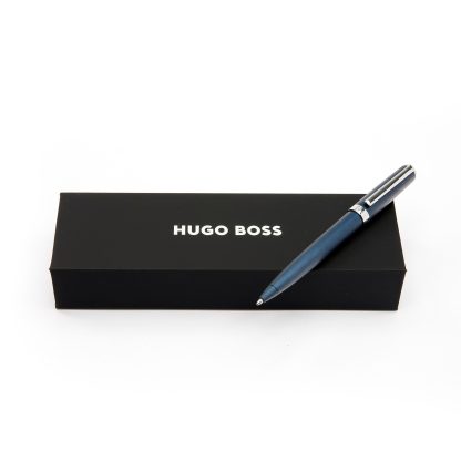 Hugo Boss Gear Brushed Blu Navy penna a sfera su confezione