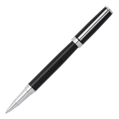 Hugo Boss Gear Icon Black Rollerball aperta con cappuccio