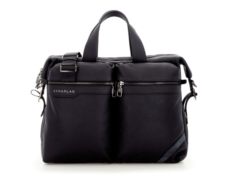 Borsa in pelle nera Scharlau Slackline Wallenda