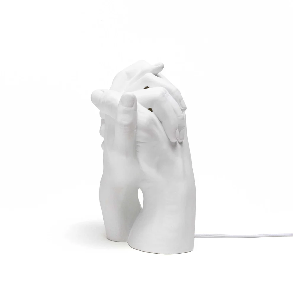Seletti Lampada Whit Me in porcellana di profilo