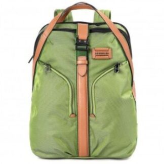 Scharlau Zaino Tote in tessuto e pelle con porta pc fino al 15,6" 2 scomparti con spallette sganciabili per portabilit&agrave; a borsa verde